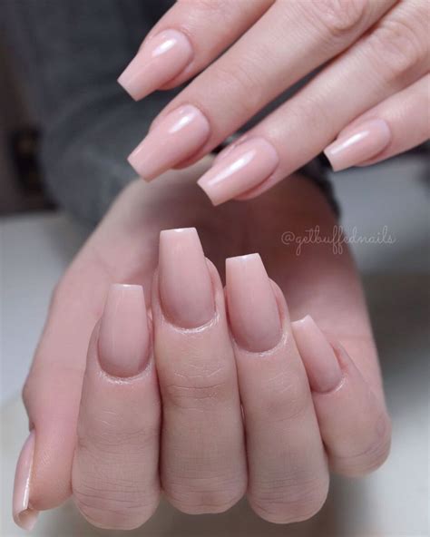 nude short coffin nails|41 Classy Ways to Wear Short Coffin Nails